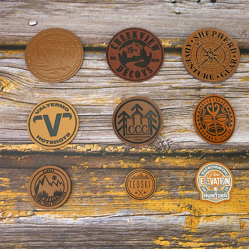Clothing Label Jeans Garment Accessories Label Logo Tag Leather Patches for Clothing Metal Custom Brand Leather Label