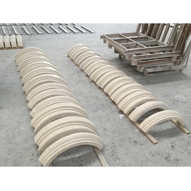 Aran Beige Marble Outdoor Column Capital Design