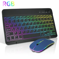 Buy LED Light 2.4g and BT Mouse and Keyboard Wireless Set For Laptop Ipad Pro Air Mini