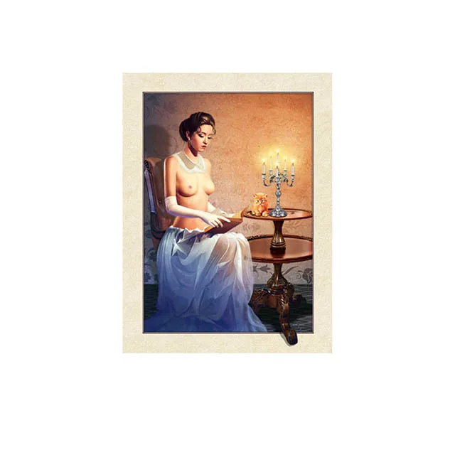 
30x40cm 5d lenticular lady portrait painting 5d portrait poster for living room decoration 