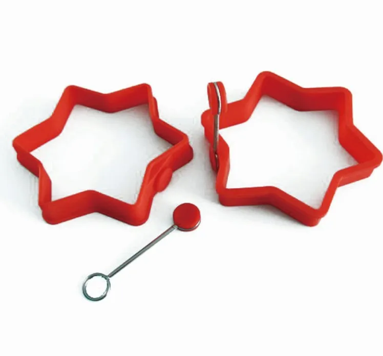 
Форма для приготовления яиц из пищевого силикона, форма в форме звезды, кольцо для приготовления яиц с ручкой 