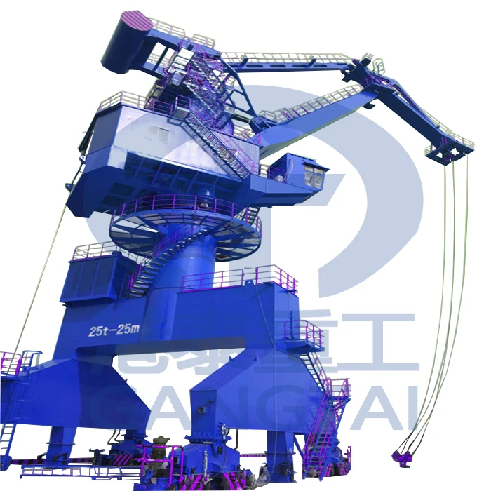 Outdoor Loading And Unloading 100 Ton Luffing Single arm Mobile Portal Crane
