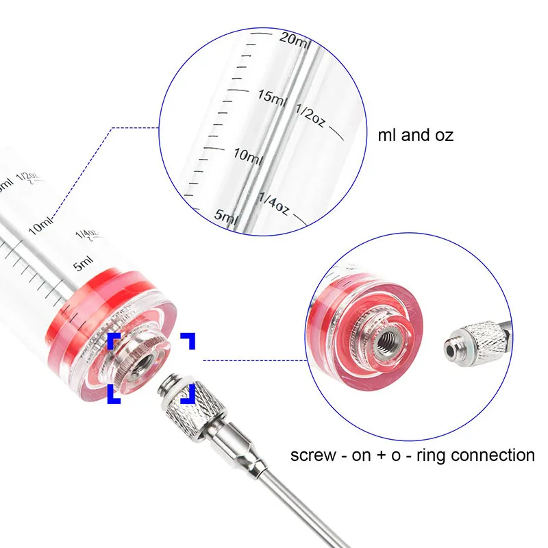 30ml Plastic Turkey Injector High Pressure Marinade Injector Brine Syringe Meat Machine With Stainless Steel Needle
