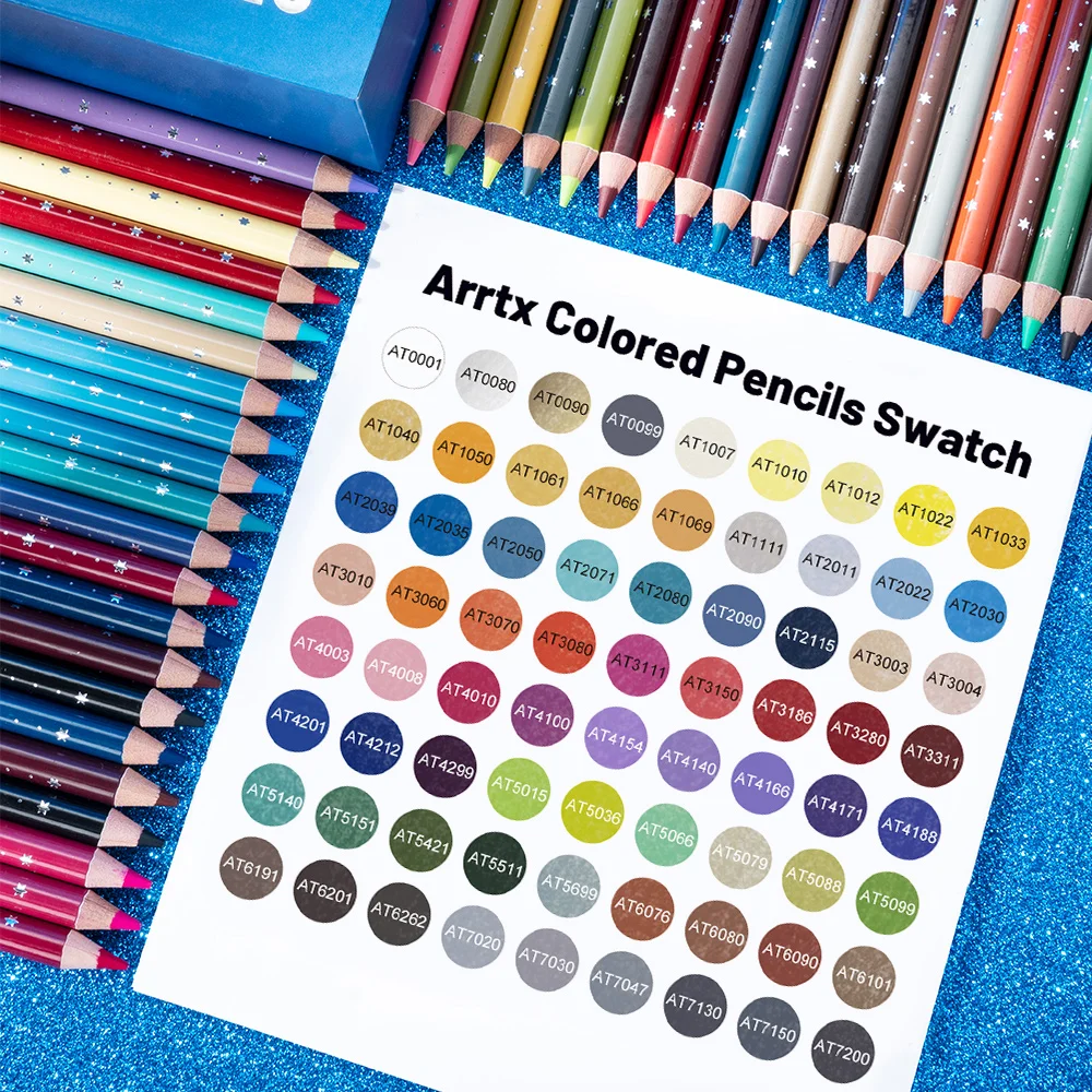 Arrtx ACP-001-3872A Professional 72 Colore Pencils Drawing Colored Pencil For Artist Kit