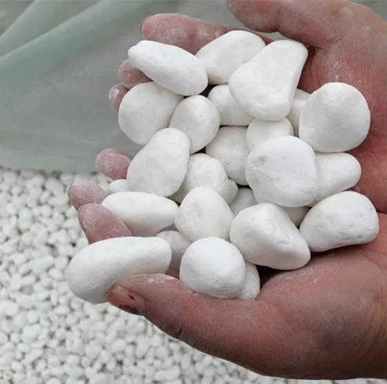 Trumble snow white pebble stone,landscaping stone,river rock,pebble stone from China factory with good price