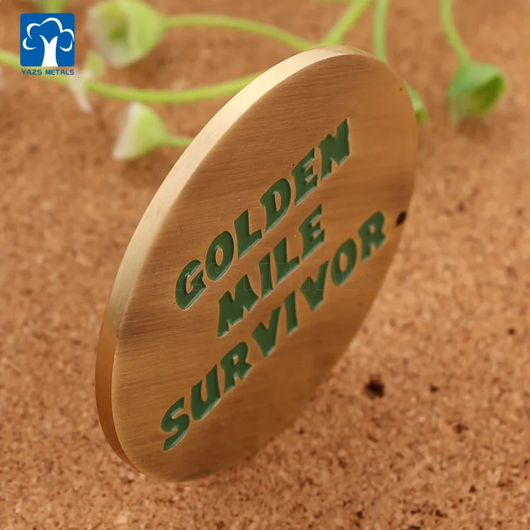 2023 YAZS Metals Factory supply Brass zinc alloy iron steel stamp custom soft hard enamel cheap metal coin with hole