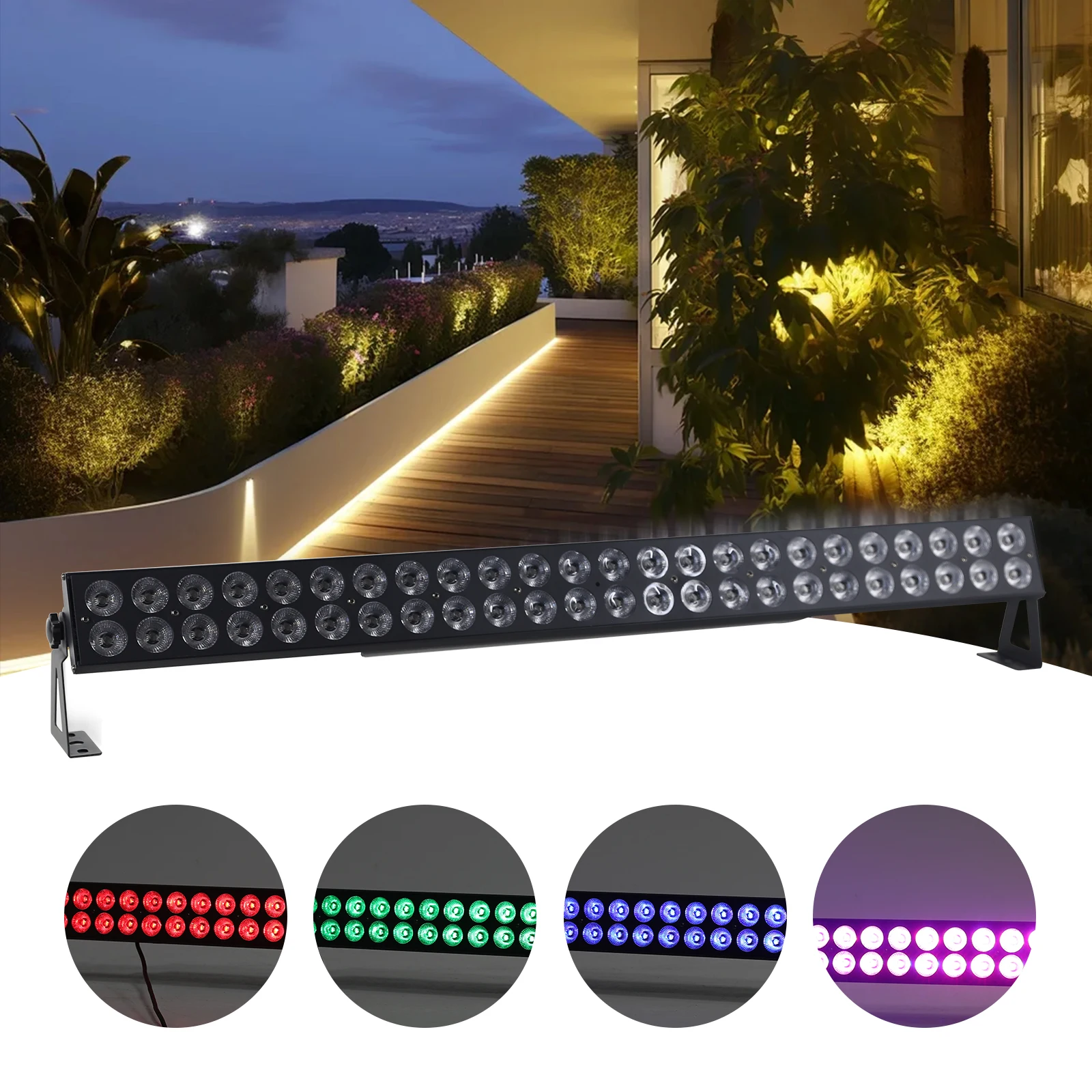 100W RGB 48 DOTS DMX Strobe Background Cyclorama LED Wall Wash Bar Cyc Light for dj Stage Theatre Club