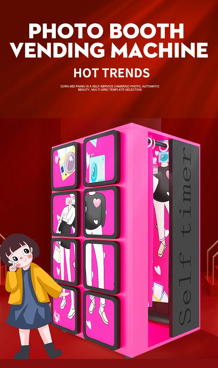 Portable Photo booth Kiosk Delux Augmented Reality Photo Booth Mirror Kiosk Machine 21.5 Inch Touch Screen Self Service Selfie P