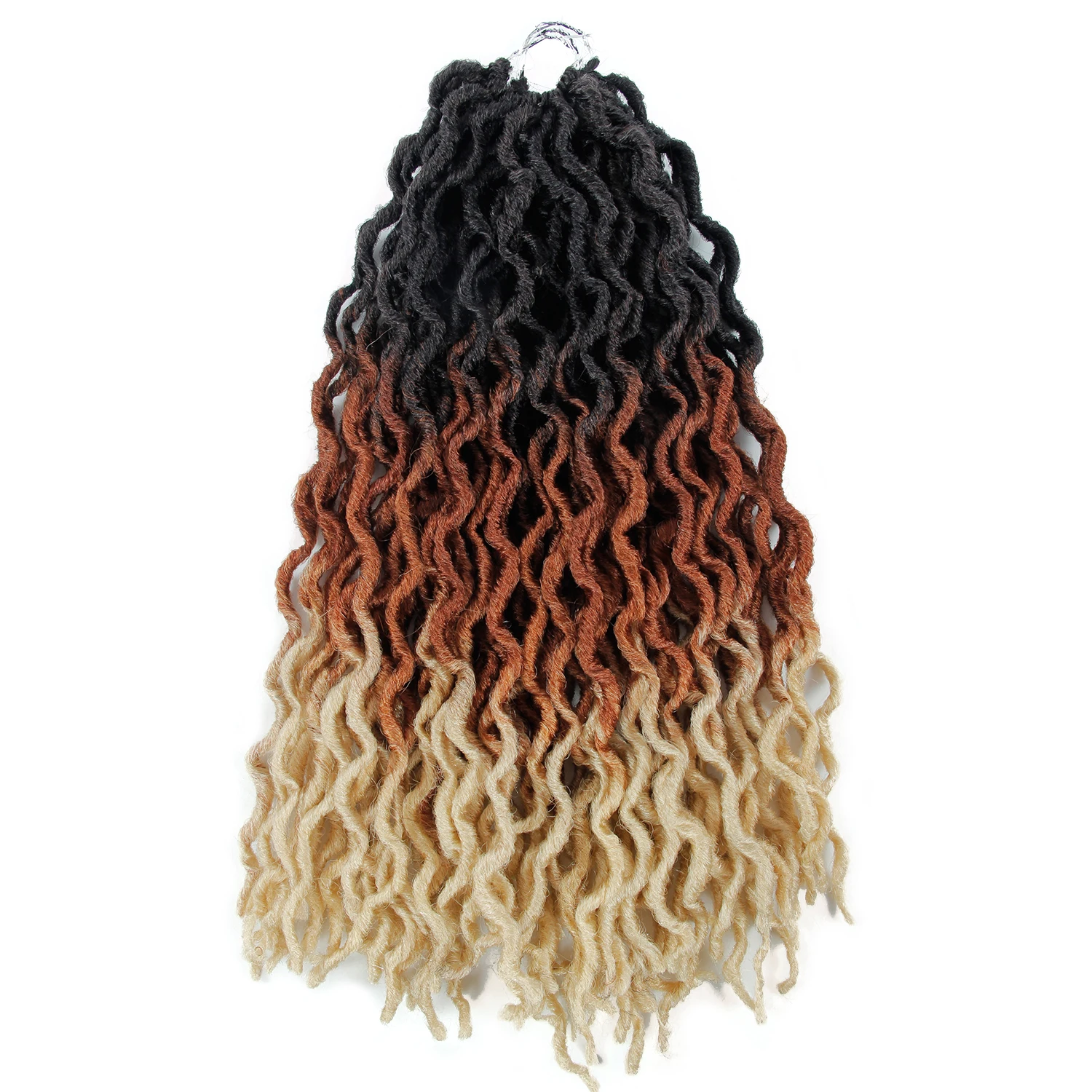 Synthetic Gypsy Locs Extension Jumbo Braids Freetress Wavy Curly Crochet Braid Hair Goddess Faux Locs