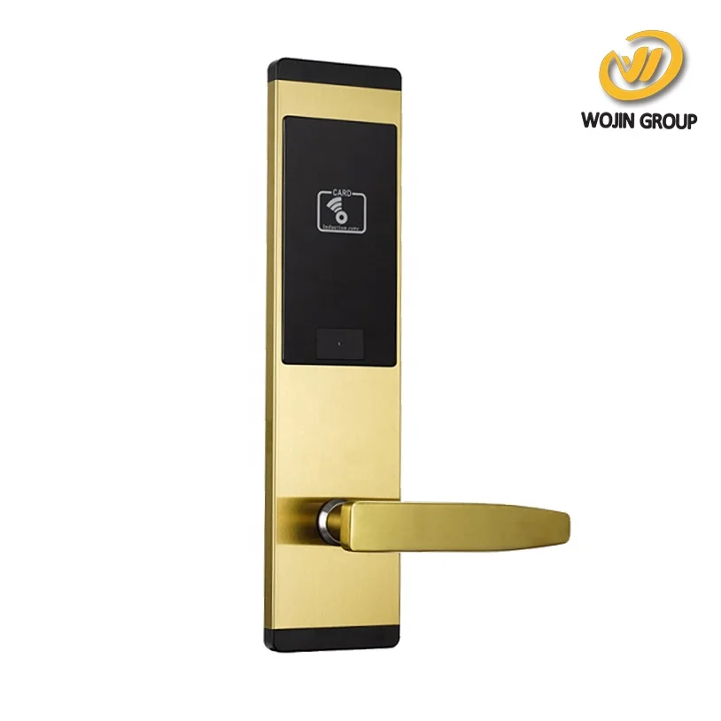 hot sale American standard Mortise Stainless steel RF swipe Hotel key card lock with free management software