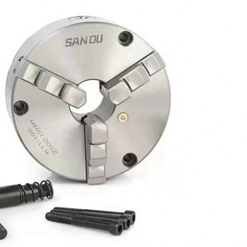 ANDUUK K11-80/100/130/160/200 Lathe Chuck 3 Jaw Self-Centering K11-125 Sanou Brand 3 Jaw Chuck Metal Chuck for Mini Metal Lathe