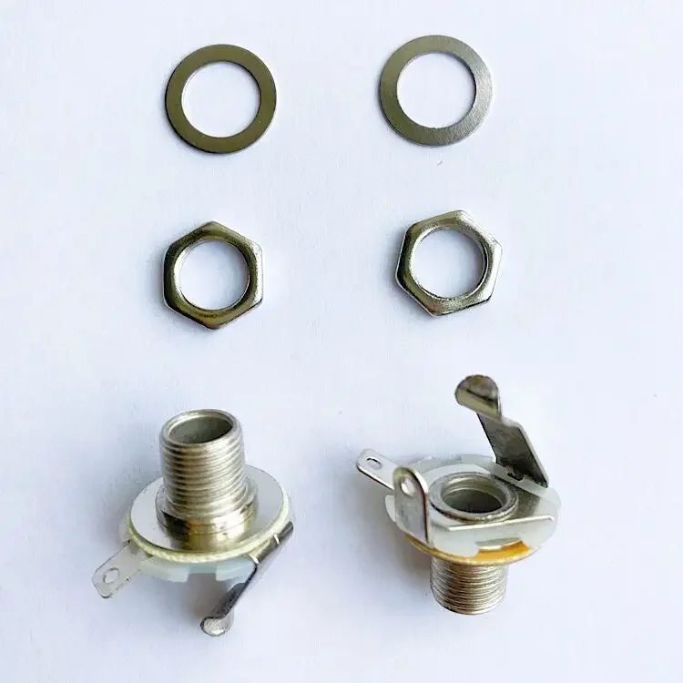 1/4 Inch 6.35mm Switchcraft Guitar Input Jack Mono Chassis Input Output Guitar Jack for Guitar Parts