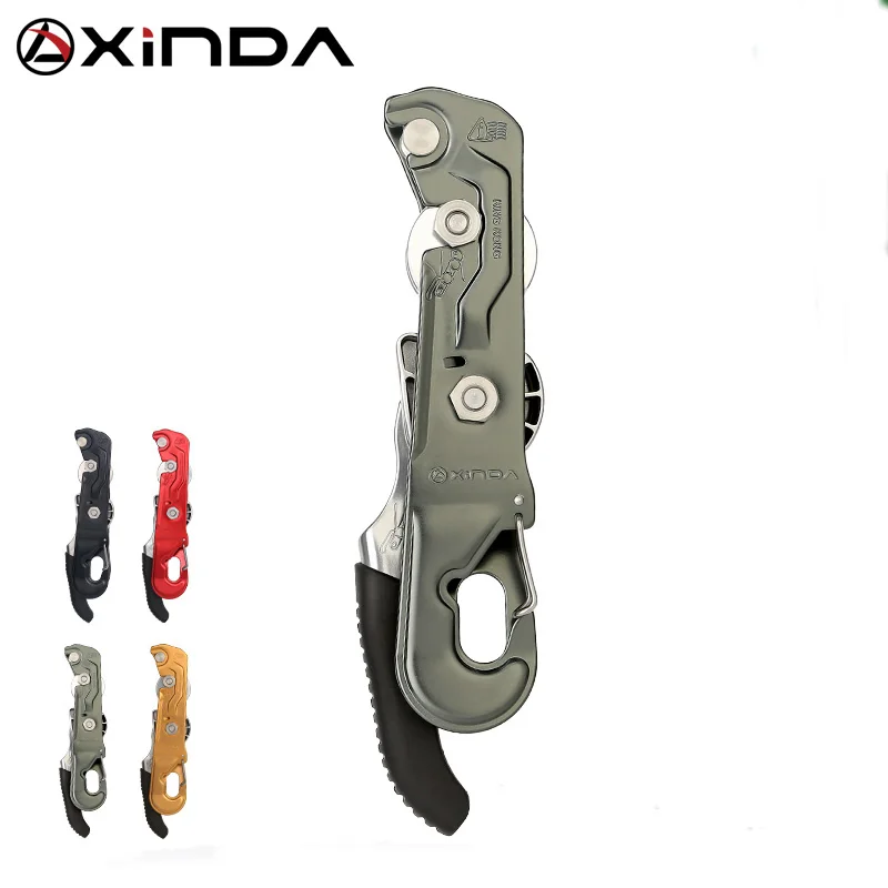 XINDA CE UIAA certified  manually controlled rescue stop descender for climbing  arborist work at height