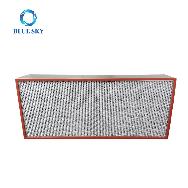 Stainless Steel H13 250 Degree Heat-Resistant High Temperature Resistant Deep Pleated HEPA HVAC Air Filter