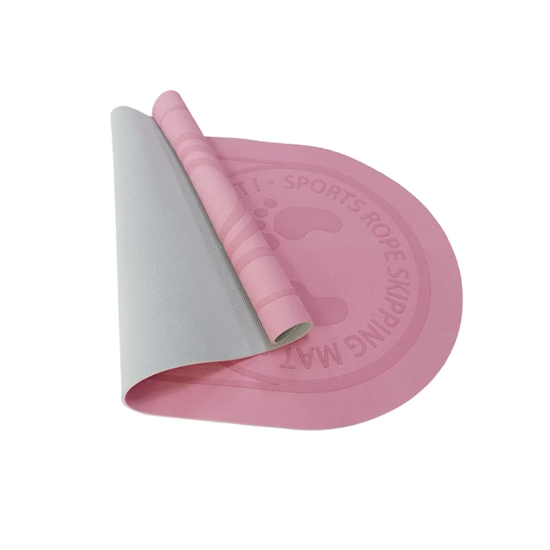 
Customized Logo Non Slip 6mm TPE Jump Rope Mat Indoor Exercise Sports Fitness Yoga Mat 