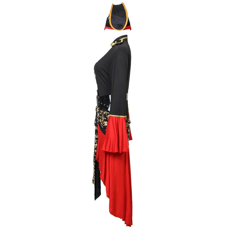 Wholesale Carnival Cosplay Skull Pirate Costume Women Red Sexy Luxury Pirate Fancy Dress Costume