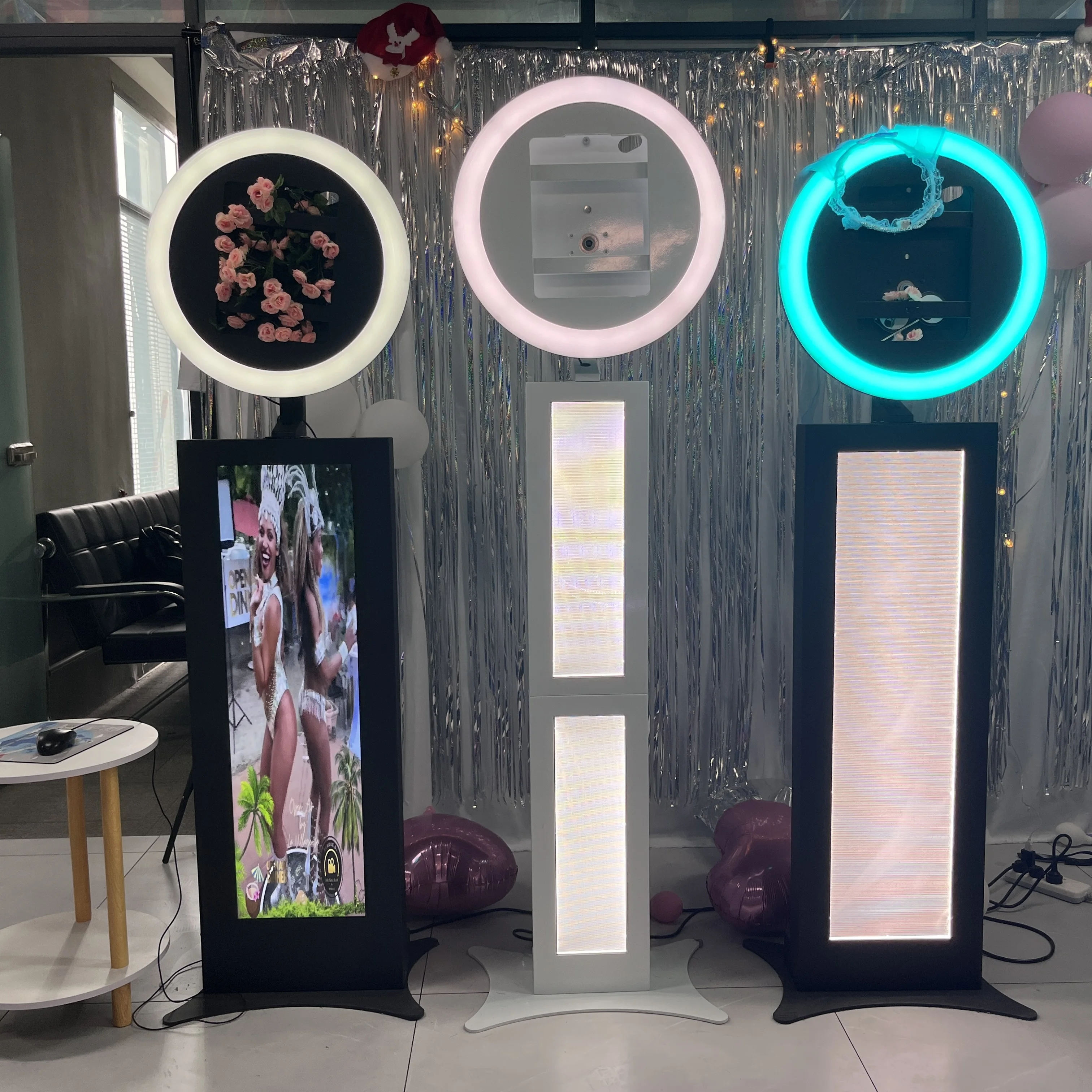 Wedding or Party Photo Booth Shell IPad PhotoBooth for Ipad 9.7~12.9' Interactive Selfie Video Photo Booth With Ring Light