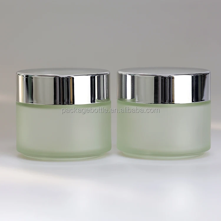 
Wholesale Cosmetics Packaging Containers 30g 50g Glass Jar With Lip Luxury Frosted Cream Jar For Clay Mask and Sugar Scrub 