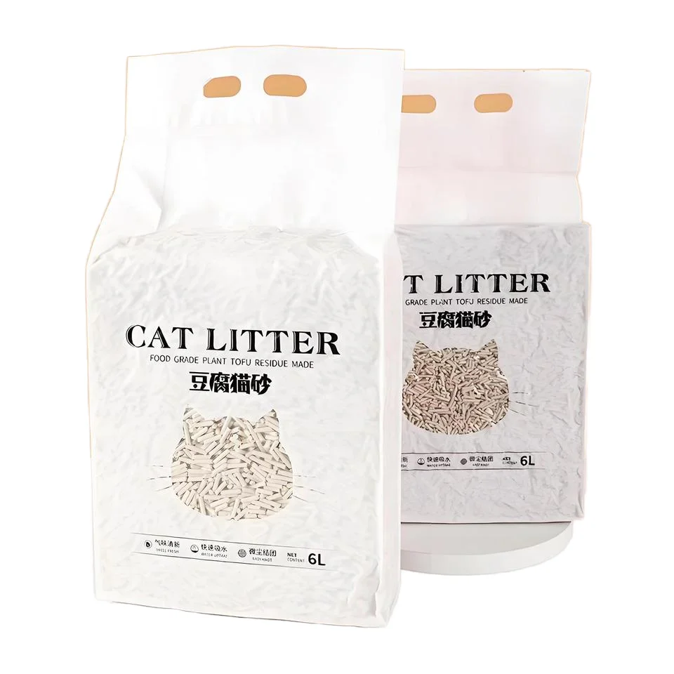 Eco-Friendly Tofu Cat Litter Low Dust Biodegradable Pet Cleaning Product Sustainable Sand Sodium Bentonite Flushable Clumping