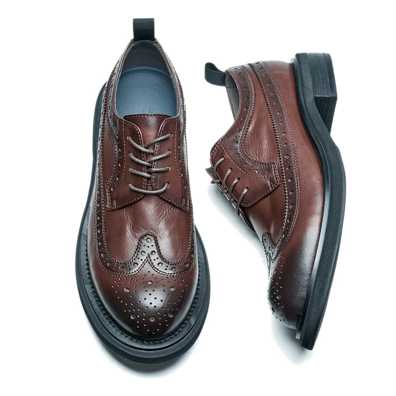 Custom logo Genuine Leather Dress Shoes For Men dress shoes men genuine leather shoes