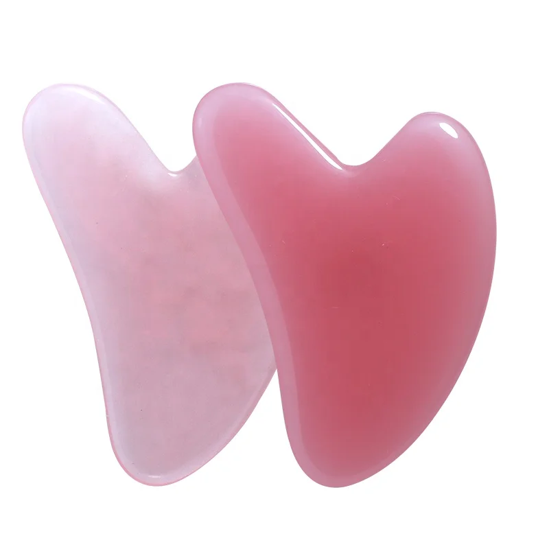 Cheap price gua sha massage tool red resin beeswax plastic handheld heart shape gua sha
