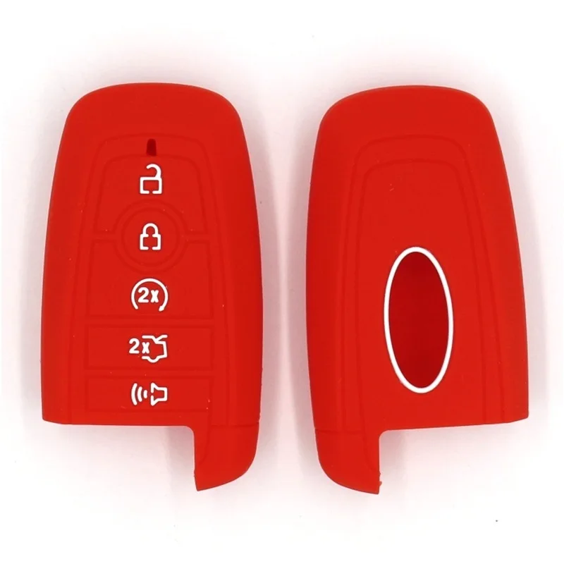 Silicone Remote Key Shell Jacket Car Key Covers For Ford Focus 5 Buttons
