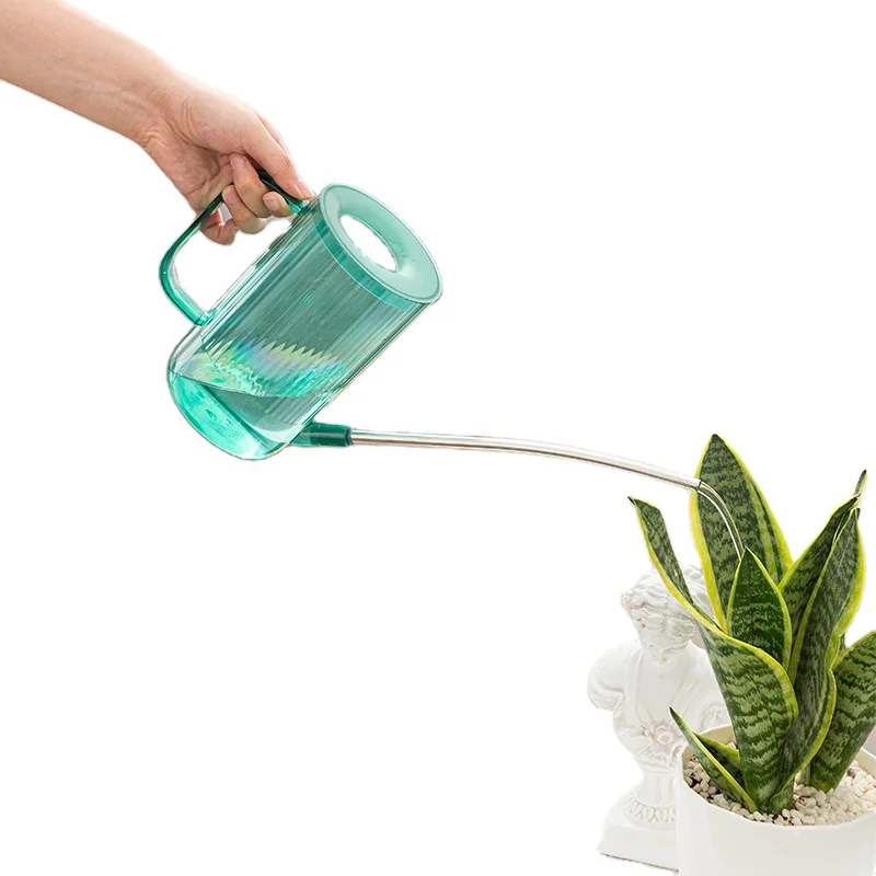 RUIPU 1000mL watering pot modern gardening stainless steel long spout plastic flowers watering cans for kids