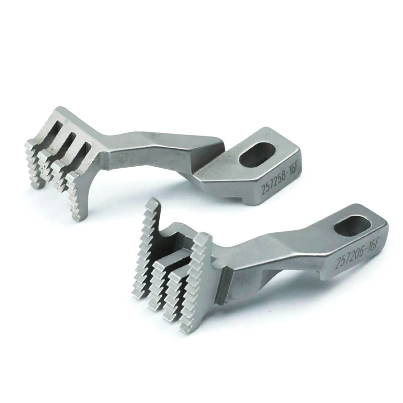 257258-16F/257206-16F 257259-16F/257207-16F Feed Dog Set For Pegasus W561 W562 Coverstitch Sewing Machine 3.2 4.0 4.8 5.6 6.4mm