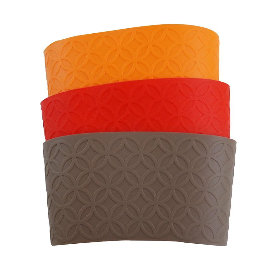Coffee Cup Holder Reusable Coffee Sleeve Eco-friendly Heat and Anti-slip Silicone Simple Anti Slip Silicone Sleeve
