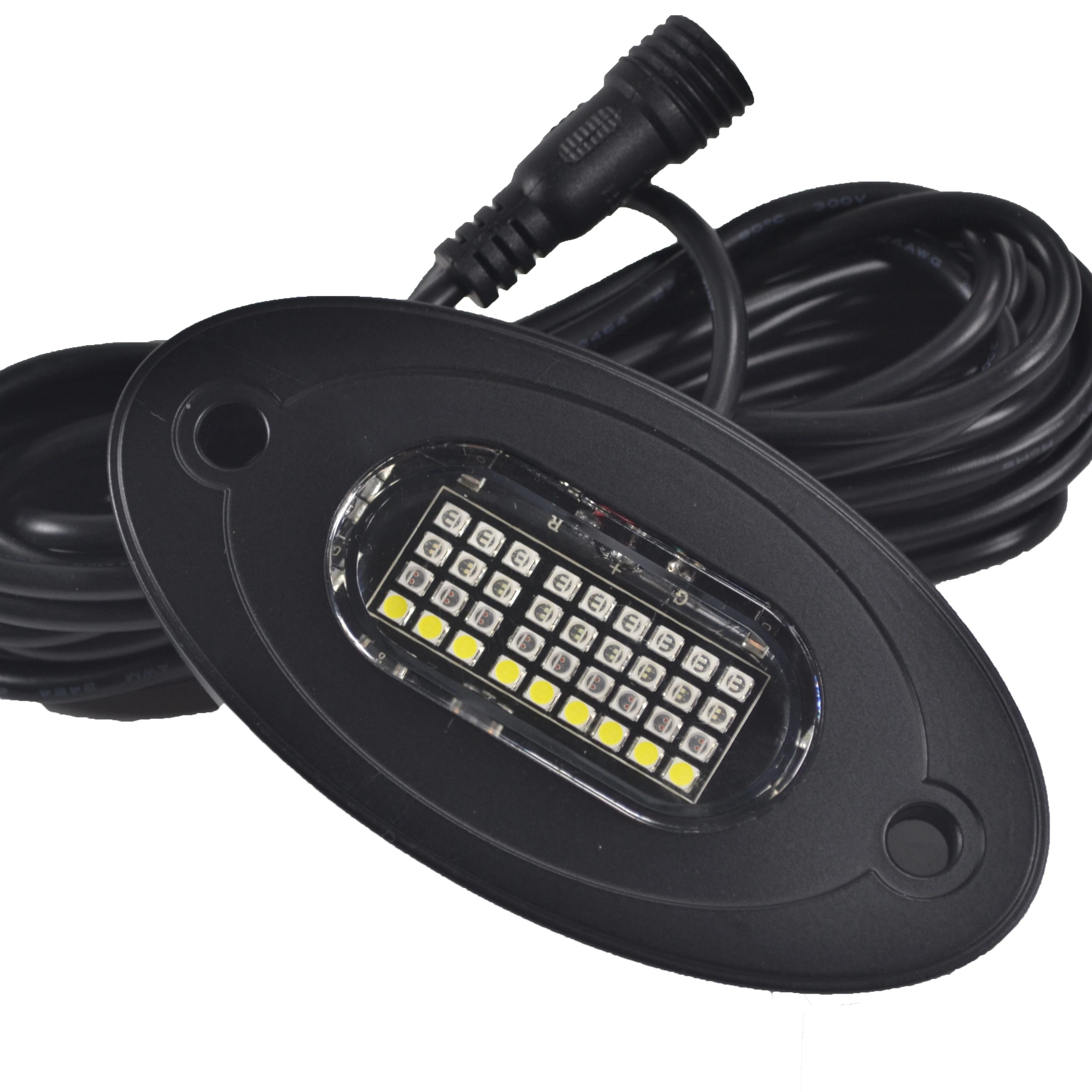 RGBW LED Rock Light Kits with APP Controller, Timing, Flashing, Music Mode Underglow Neon LED Light for Car