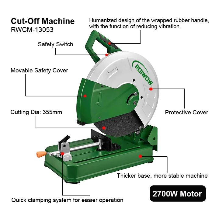 Sale Professional 2700W Electric Metal Cut Off Saws Machine 355MM Miter Saws Industrial Portable Electric Cutting Saws