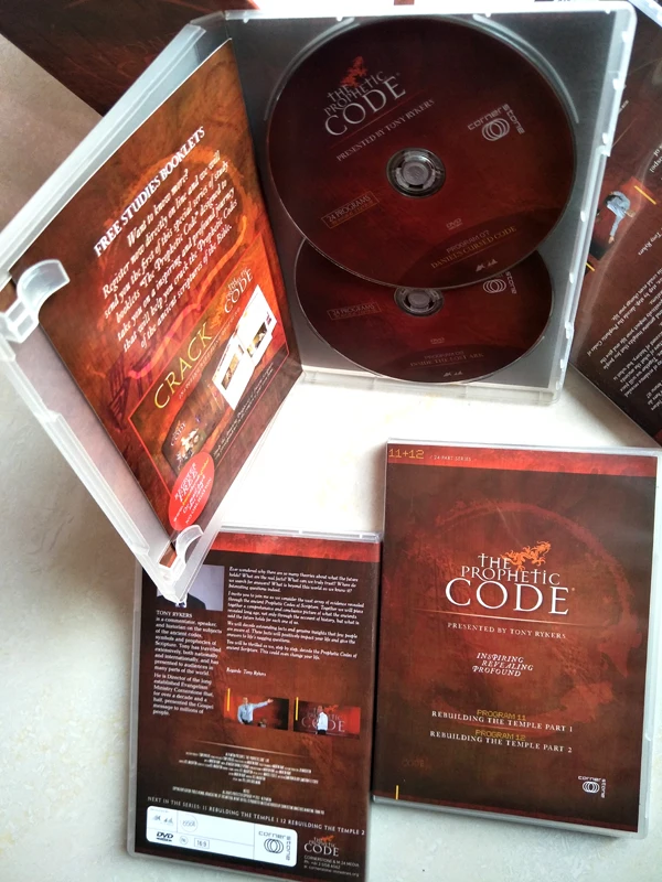 12x double clear dvd case total 24pcs DVD with try cards in triangle display box as retail marketing gift packaging