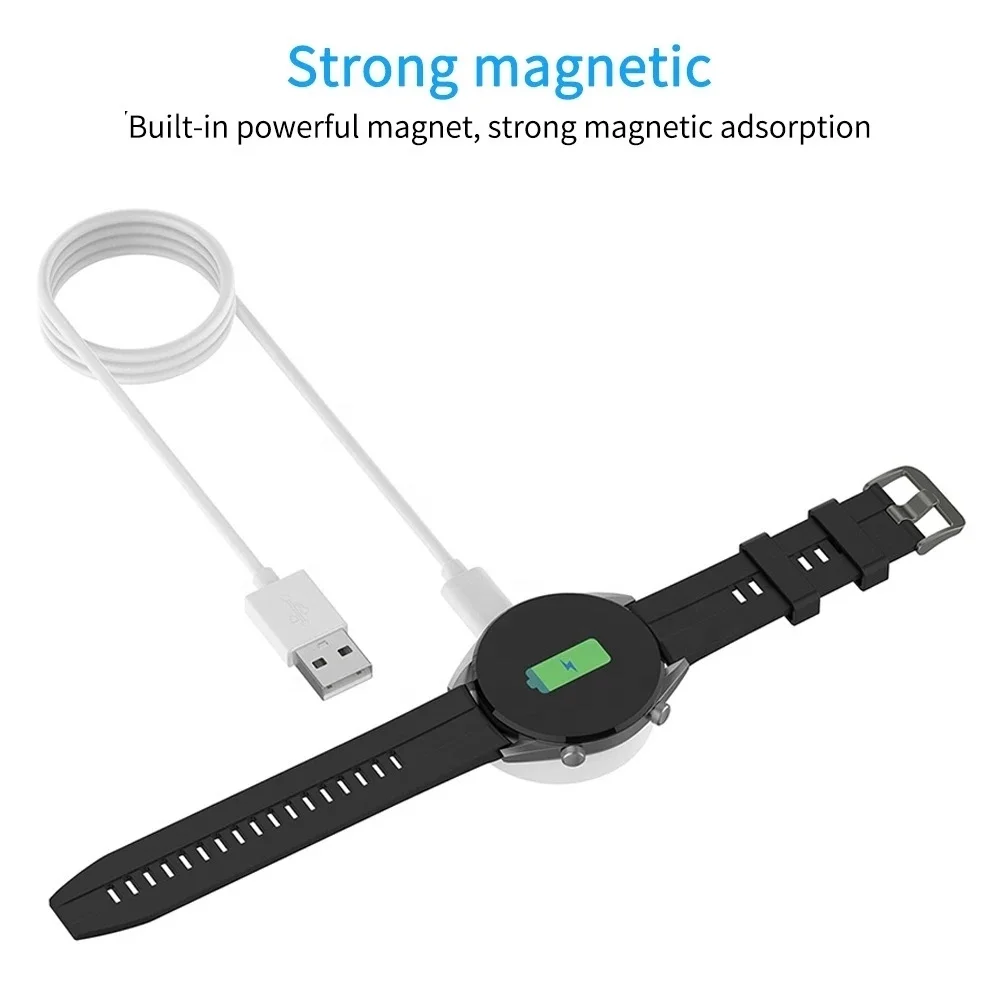 For Huawei Watch GT / GT2 Portable Wireless USB Cable Charging Dock Stand Power Magnetic Watch Charger for Honor GT 2 Glass Film