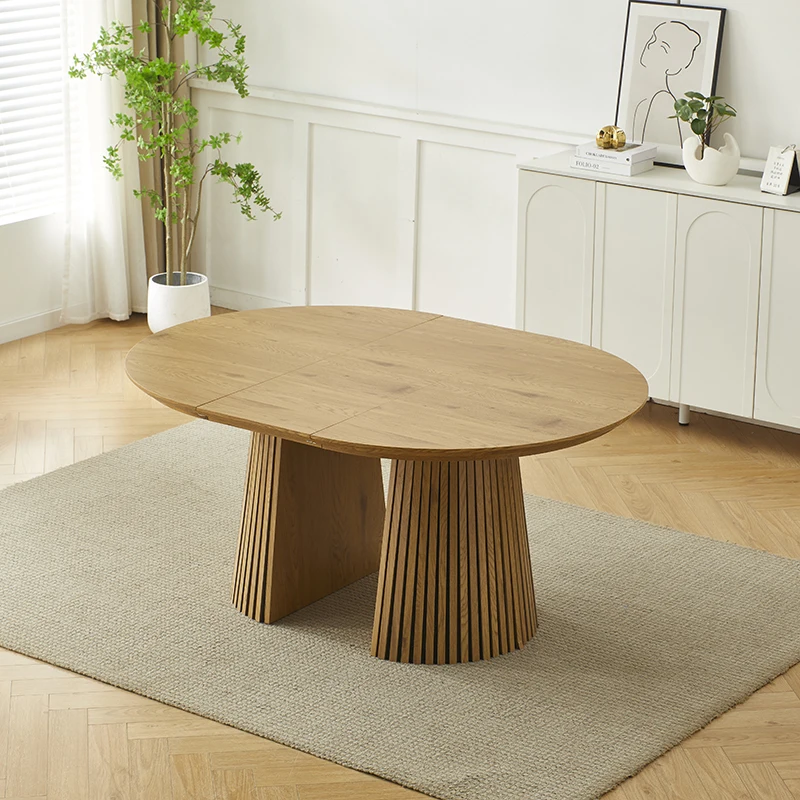 Living Room Table Set Modern Home Kitchen dining table Set Wooden Extendable Wood dining table 6 Seater