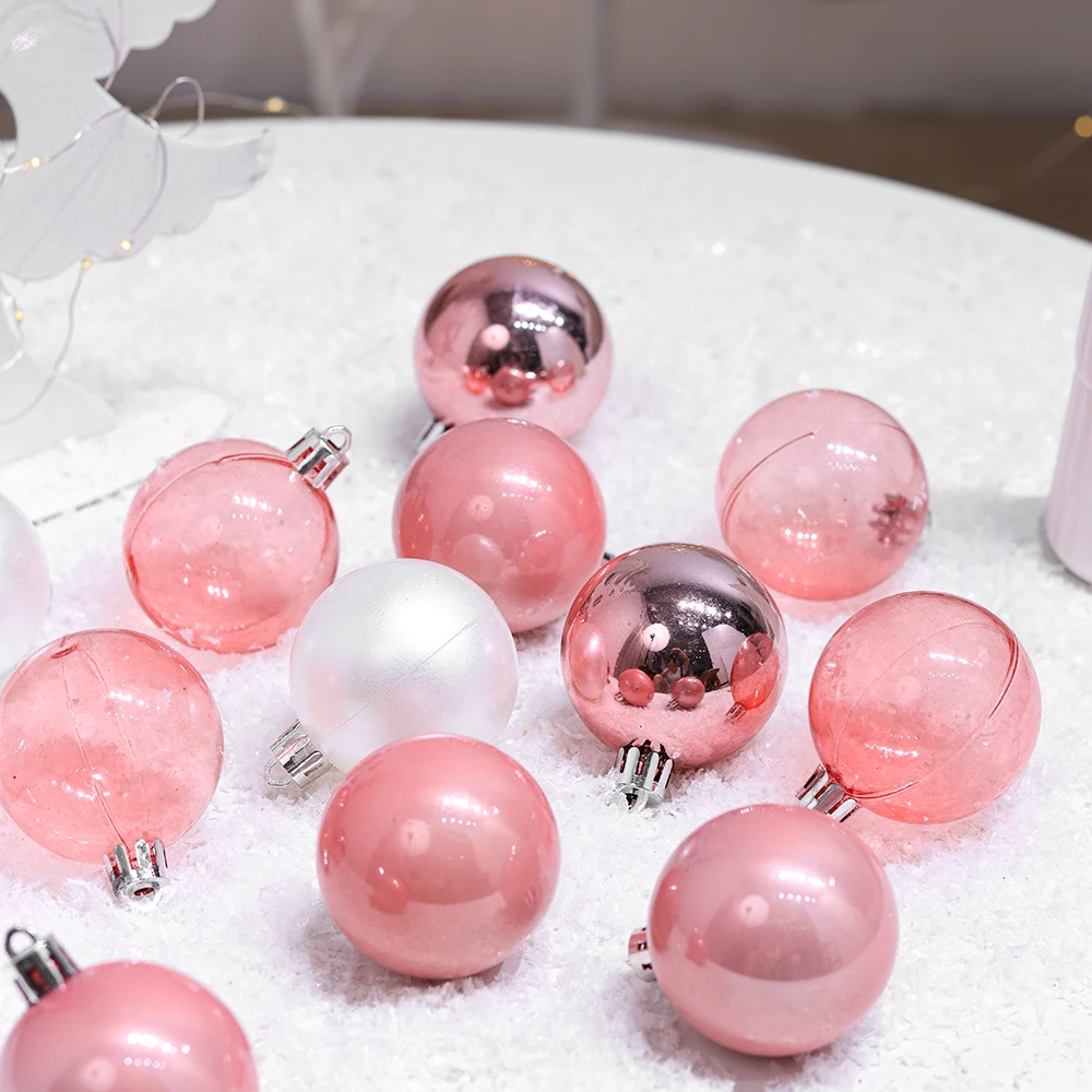 Hot sale nice quality 5cm christmas ball pearl light bauble ornament supplies for Christmas tree hanging decoration