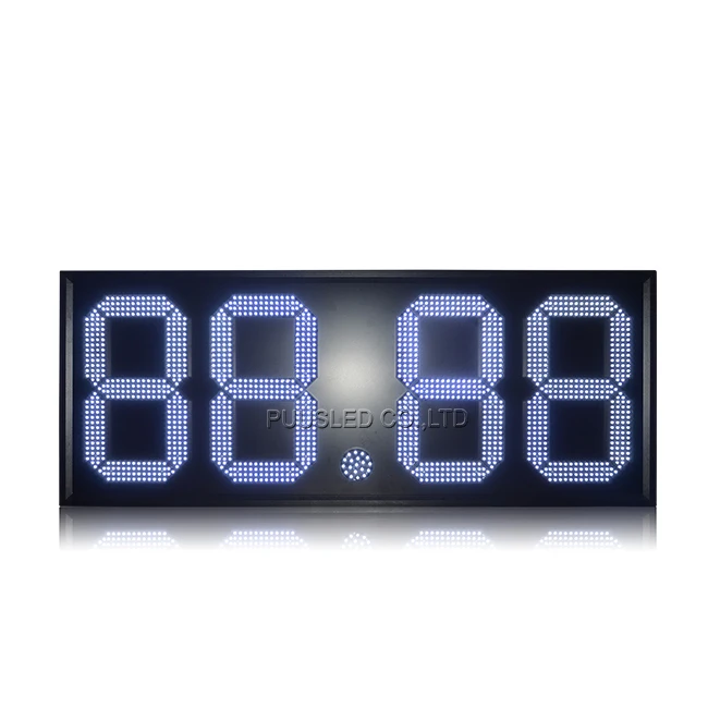 Индивидуальные белые 18-дюймовые светодиодные уличные знаки цены на газ нефть дисплей для бензоколонки