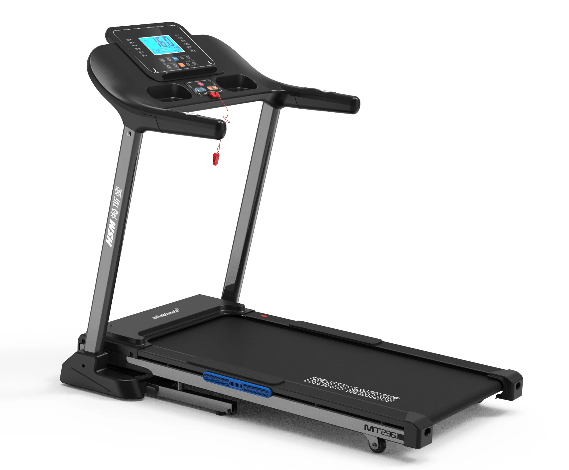 Wholesale Chinese Electric Folding Treadmill Trademill Home Exercise Running Machine with LCD Display Foldable Design