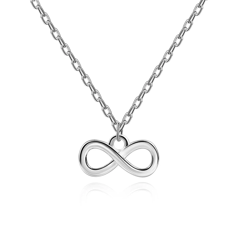 fashion 925 sterling silver infinity necklace