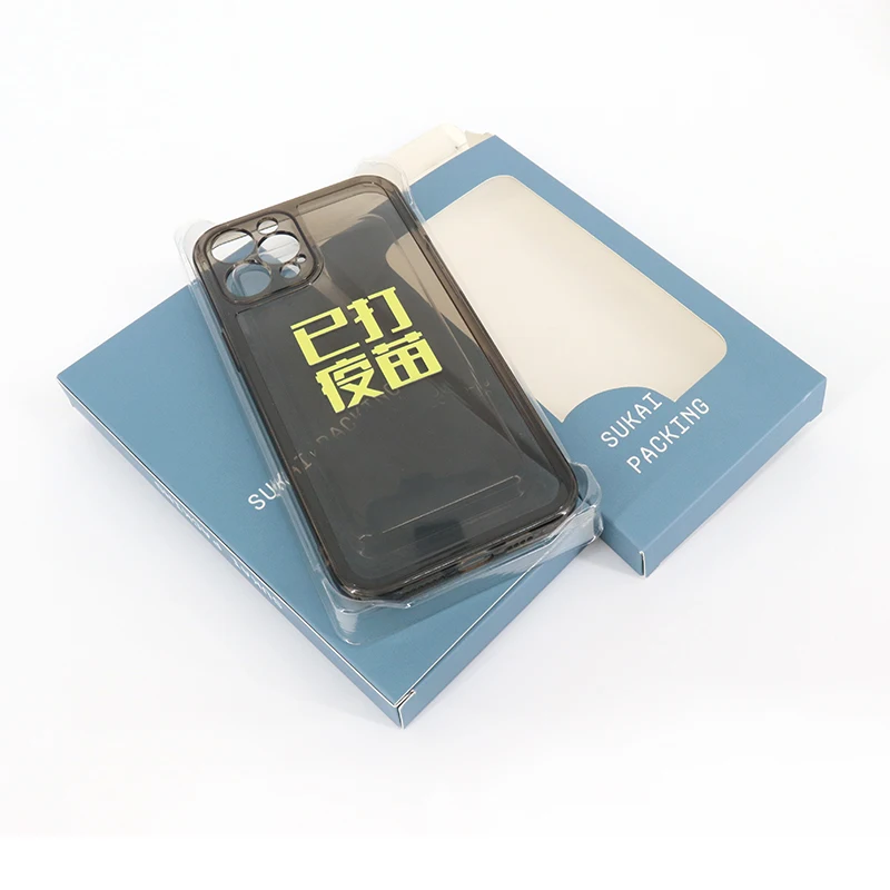 Eco Friendly Card Box Mobile Case Out Package Paper Boxes Retail Luxury Universal Cellphone Case Packaging Box With Clear Window
