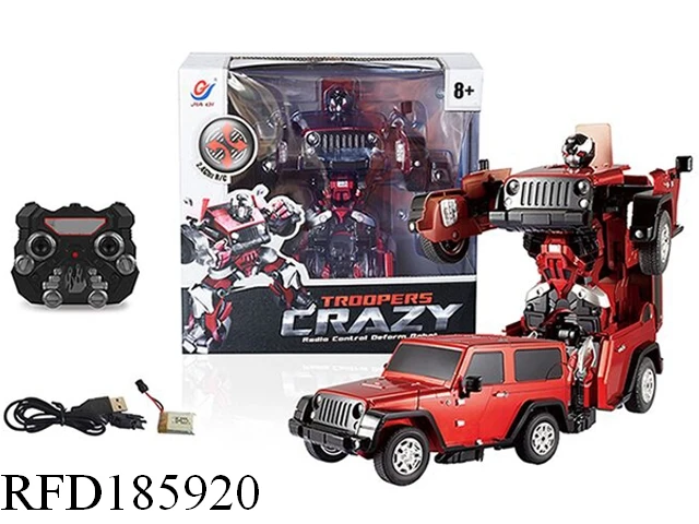 Remote control car rc robot 2.4G car deformation robot toy