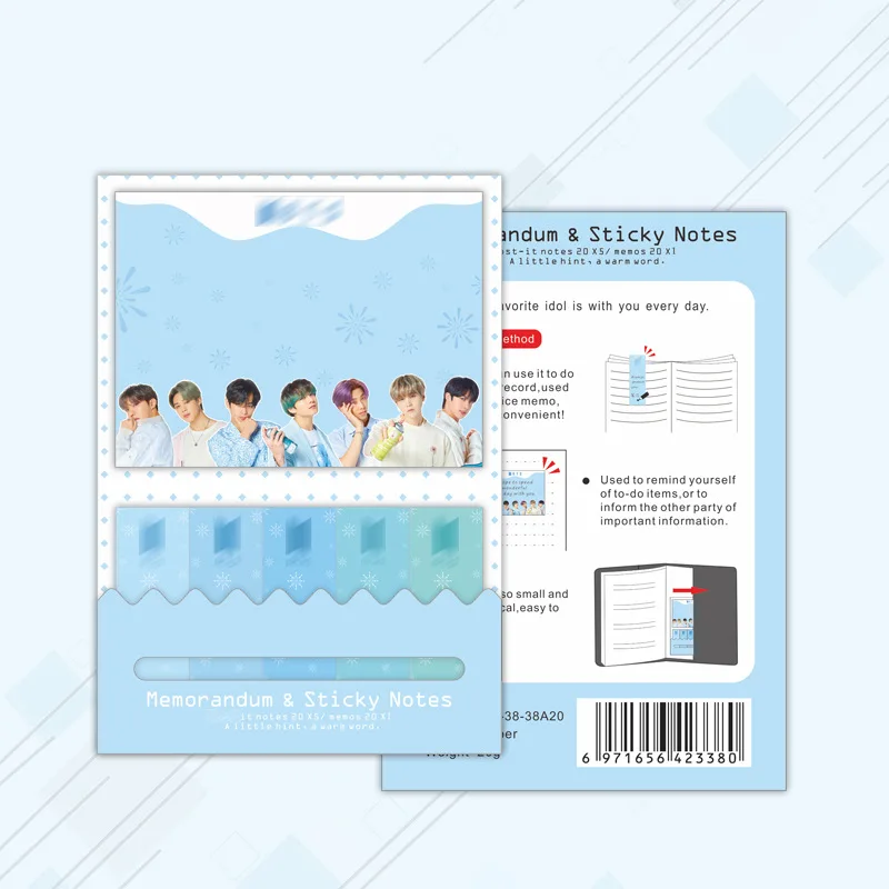 Оптовая продажа товаров KPOP Idol Bangtan Boys JK V JIMIN Memo Pad Sticky