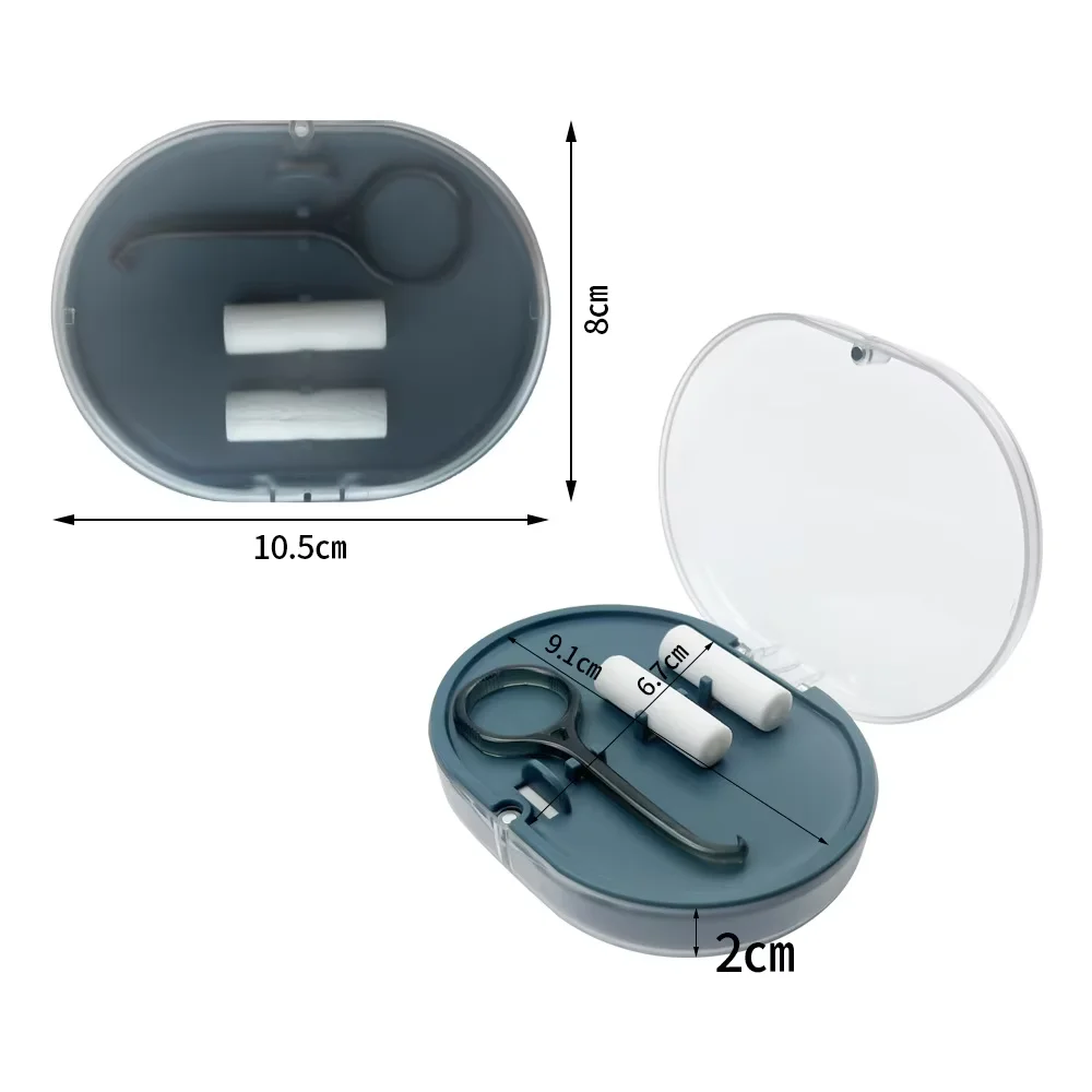 Orthodontic Retainer Cleaning Case Denture Teeth Soaking Container Black Mirror Denture Soaking Multi-Purpose Oral Hygiene