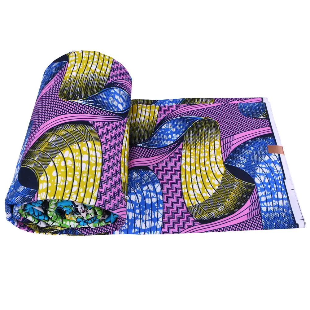 African Wax Prints Fabric New Ankara Bazin 6 Yards African Fabric for Party Dress