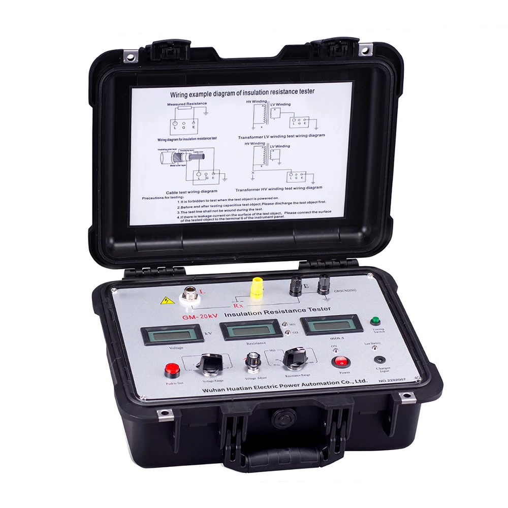 B GM-20kV Manufacturer Insulation Resistance 2500v 5000v 10kv 20kv Megohmmeter Insulation Resistance Tester
