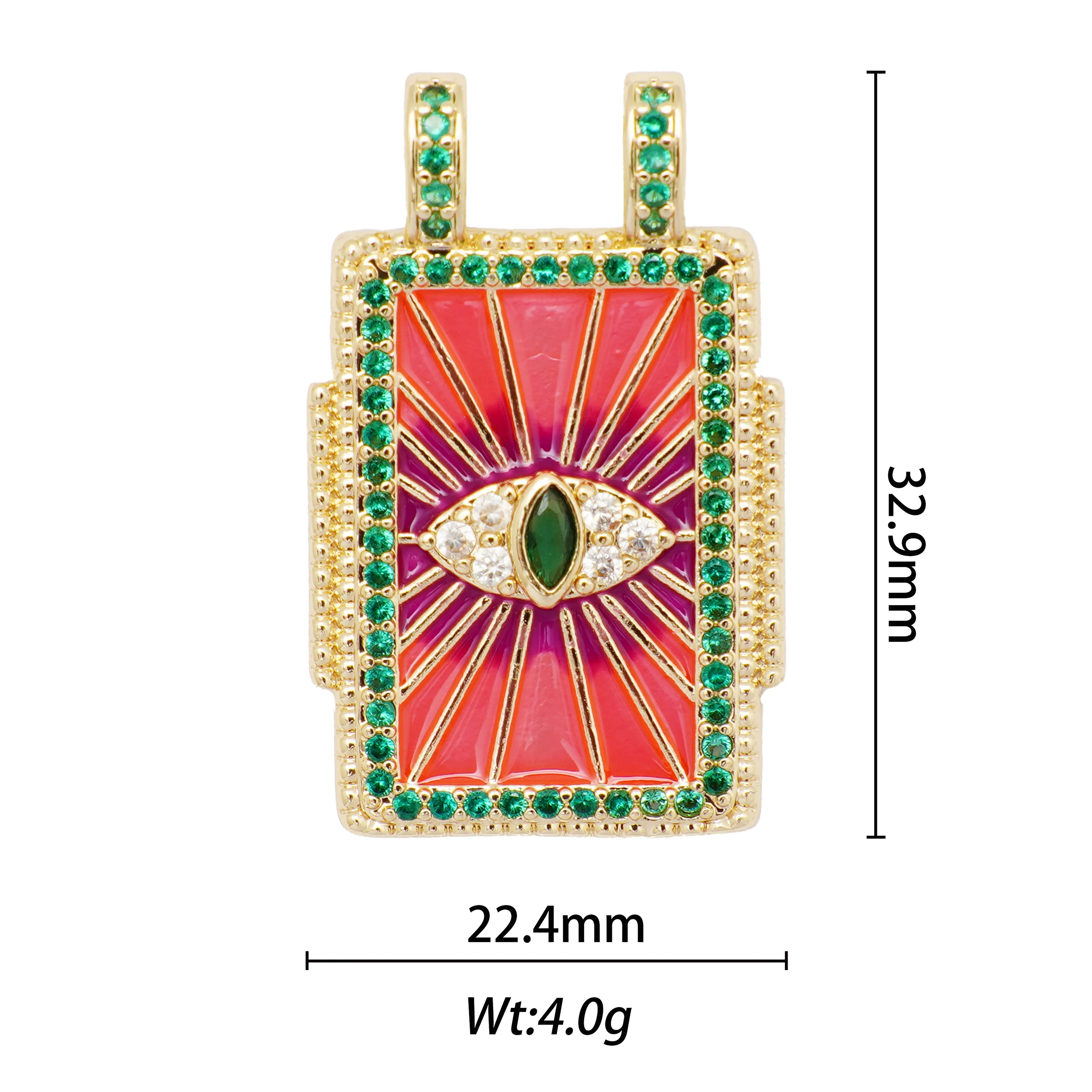 Nontarnish wholesale diy  Stainless steel eyes diamond pendants charms for jewelry making