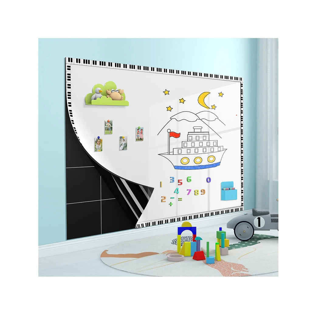 Premium Quality Flexible Iron Back Dry Erase Magnetic Whiteboard Wallpaper For Home Office School