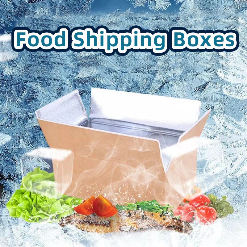 iodegradable Frozen Food Packaging Insulated Cooler Cardboard Frozen Shipping Cold Chain Transportation Carton Box Cake Cartons
