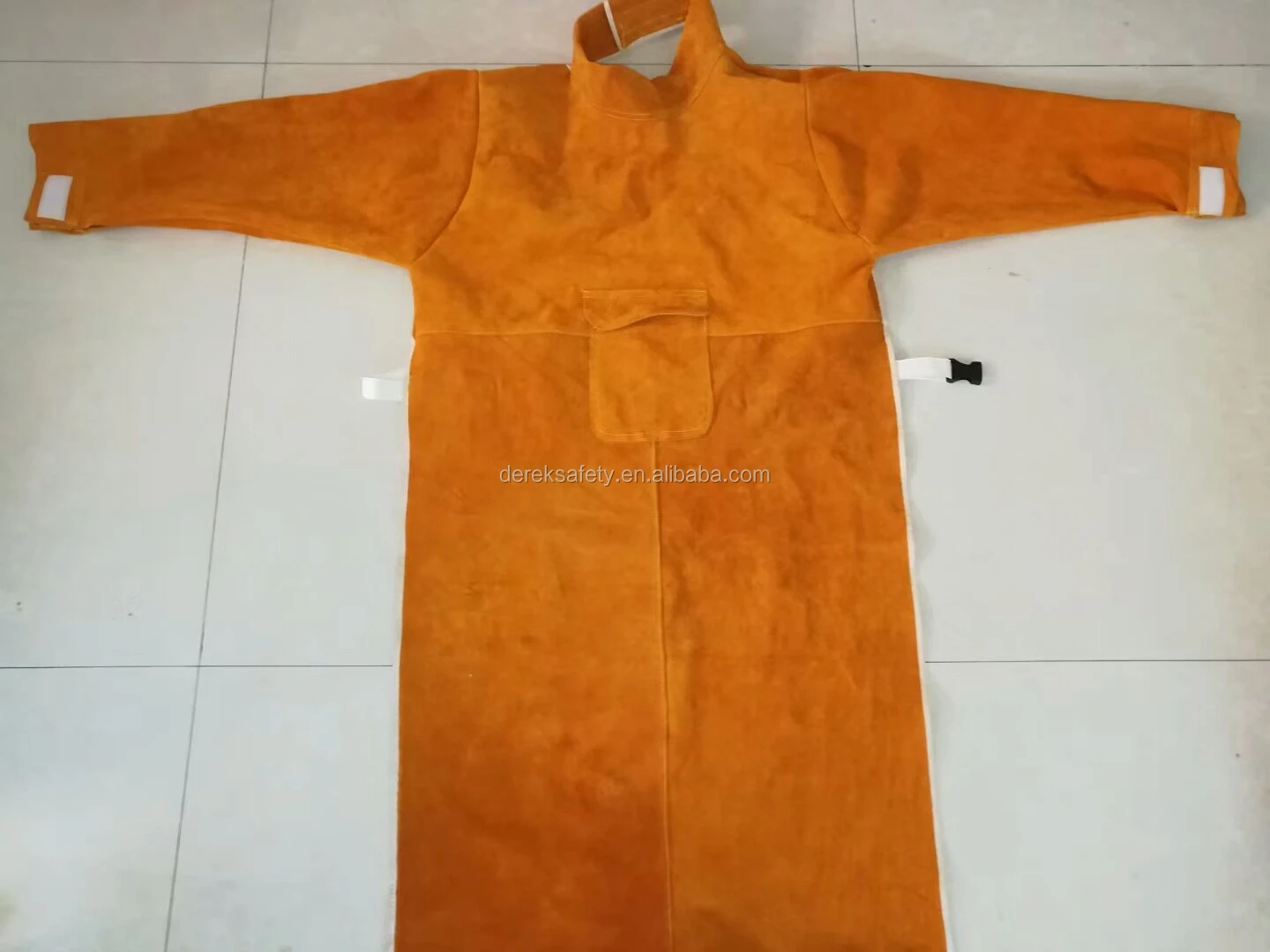 Split Leather Coveral Welding CoverallDeluxe Golden Cow Grain Leather Welding Clothes Jacket