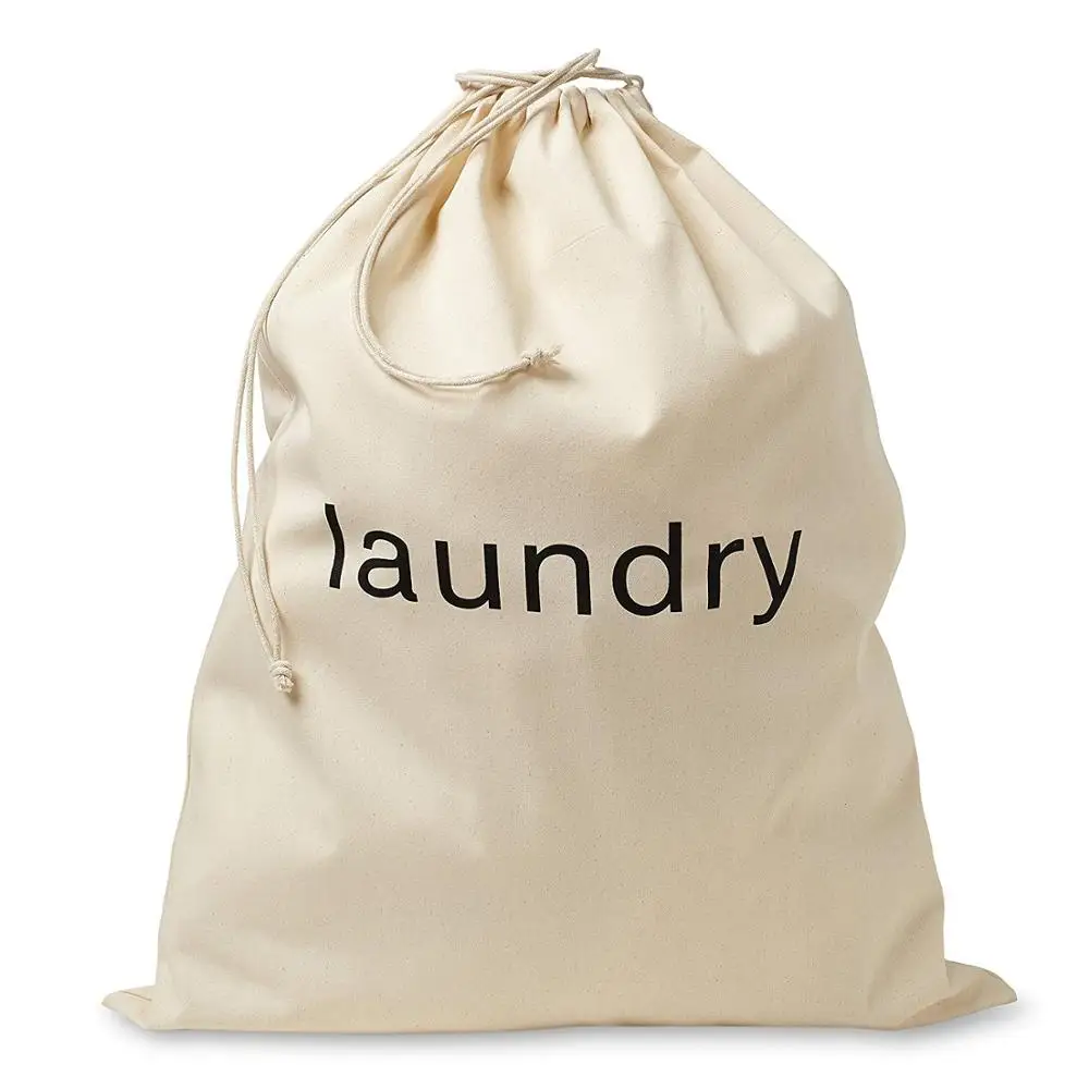 
Natural extra large monogrammed cotton canvas industrial laundry bag 