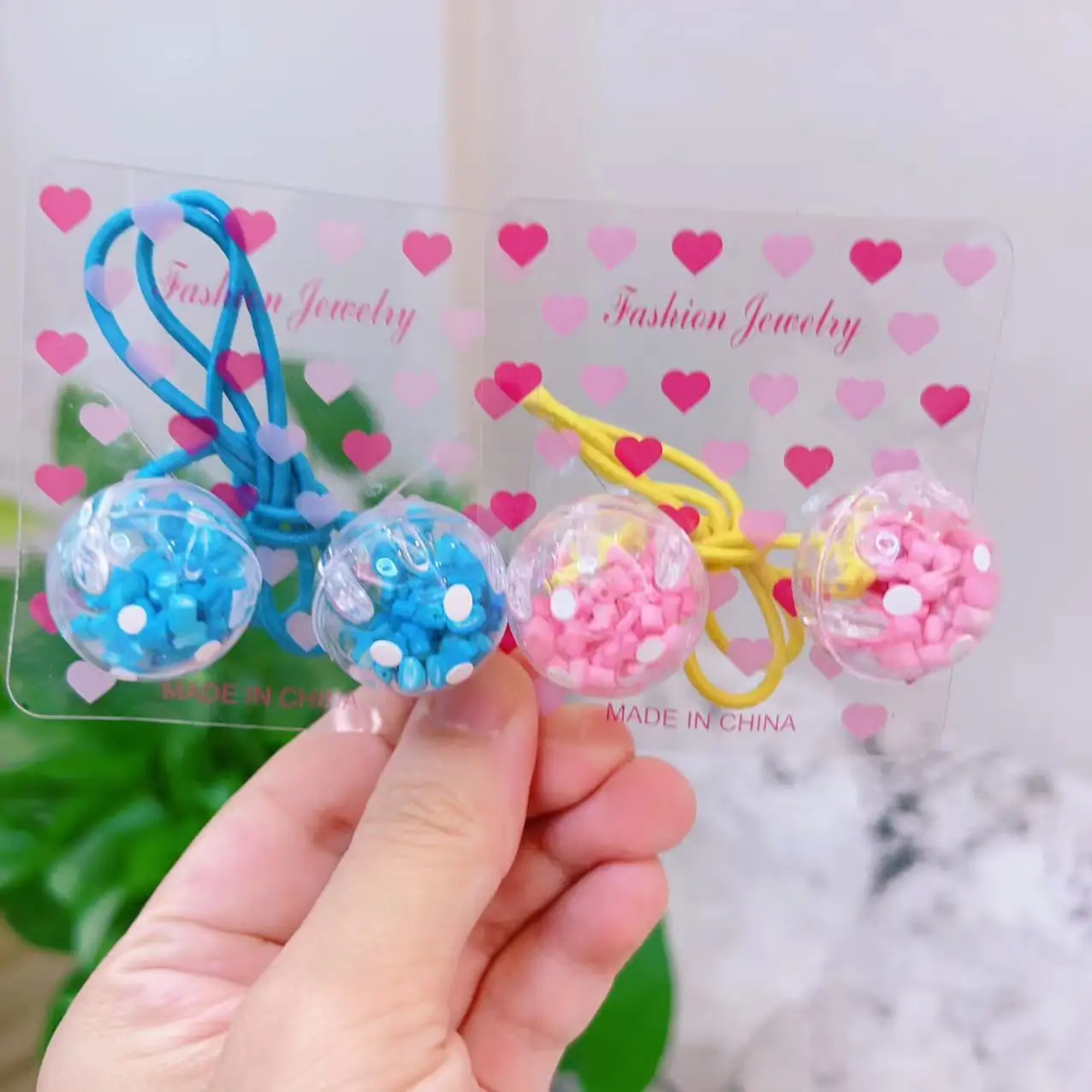 Mylulu Have more designs multicolor ponytail holders rubber elastics hair ties for women kids Kids Hair Beads And Bobbles